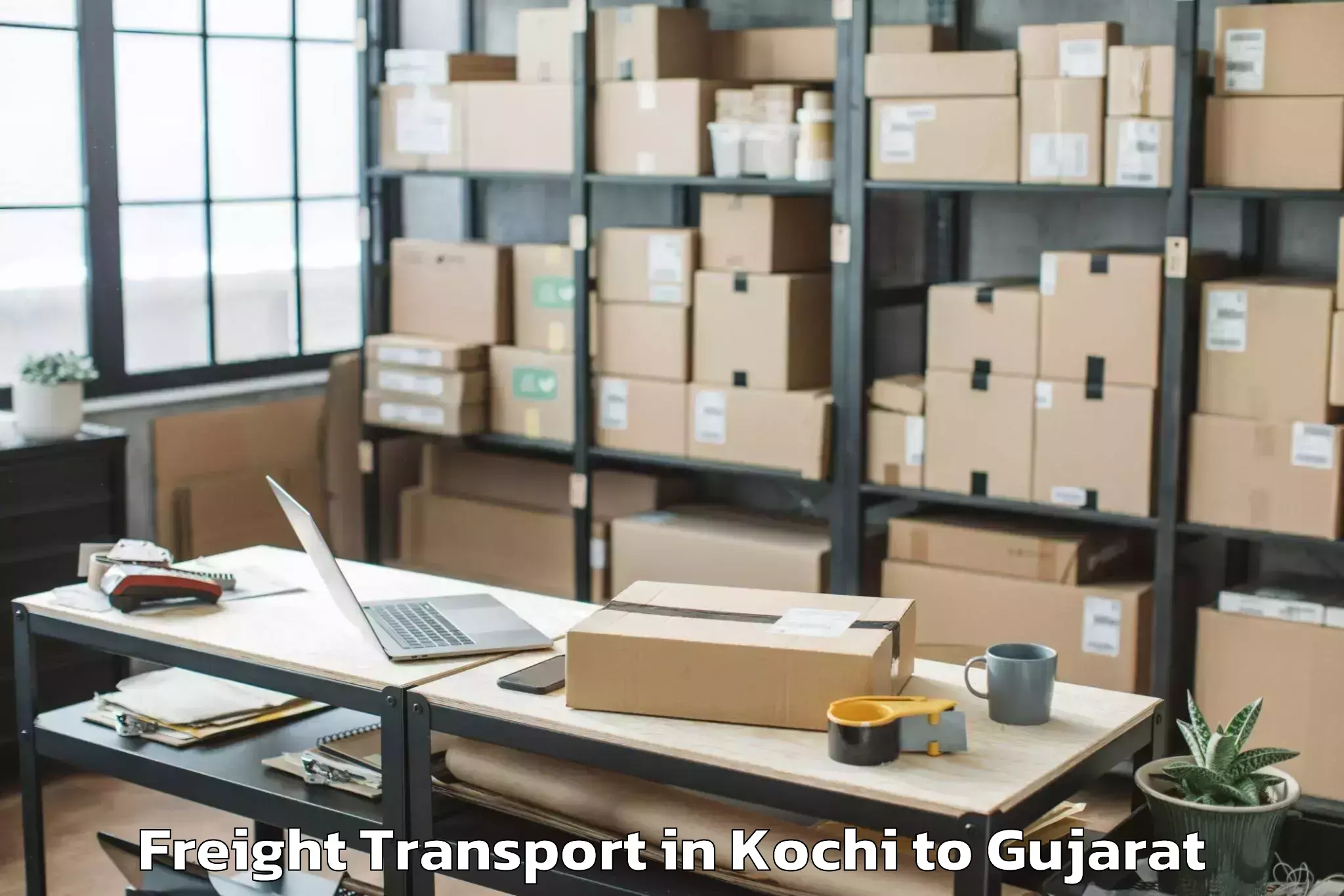 Trusted Kochi to Rajula Freight Transport